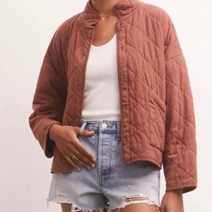 Z Supply Quilted Jacket - brown size large